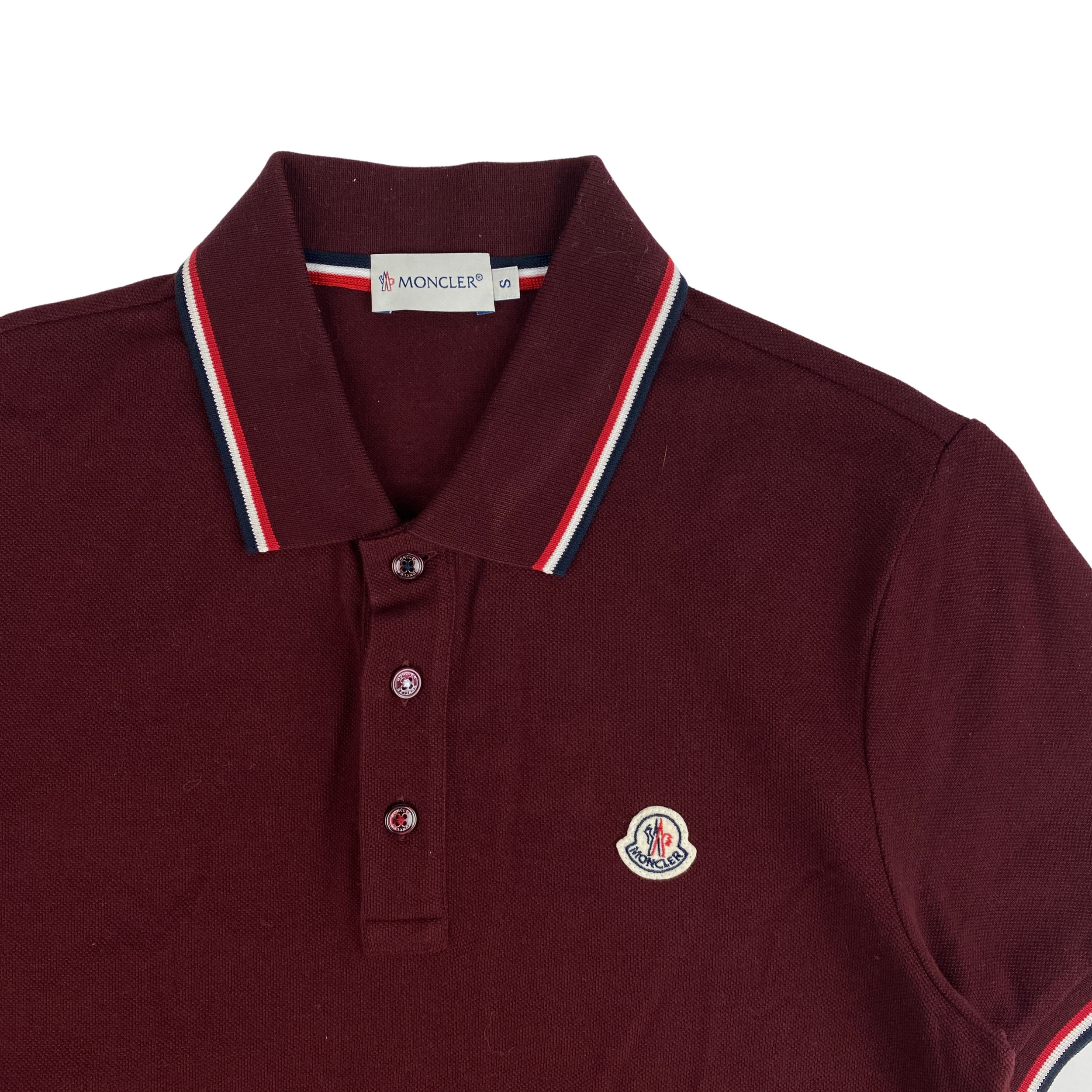 Burgundy best sale moncler polo